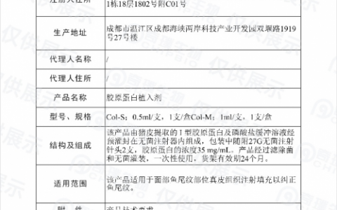 甄选SPF级原料攻克技术壁垒 奇璞生物胶原植入剂正式获批